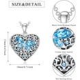 thumbnail image 2 of CACA LADY 925 Sterling Silver Love Dragonfly Crystal Photo Box that Holds Photo Locket Necklace, 2 of 5