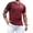 Red, variant on Ambiloof Men's slim fit muscle skinny V-neck casual t-shirt short sleeve muscle henley t-shirt fashionable business topsBlack/2XL