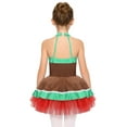 thumbnail image 2 of Aislor Girls Xmas Costume Sleeveless Stage Performance Dance Dress Holiday Birthday Brown 12, 2 of 7