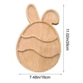 thumbnail image 3 of PEIBang Easter Bunny Plate,Rabbit Shaped Wooden Platter Bunny Serving Tray for Easter Party Table Decorations, 3 of 6