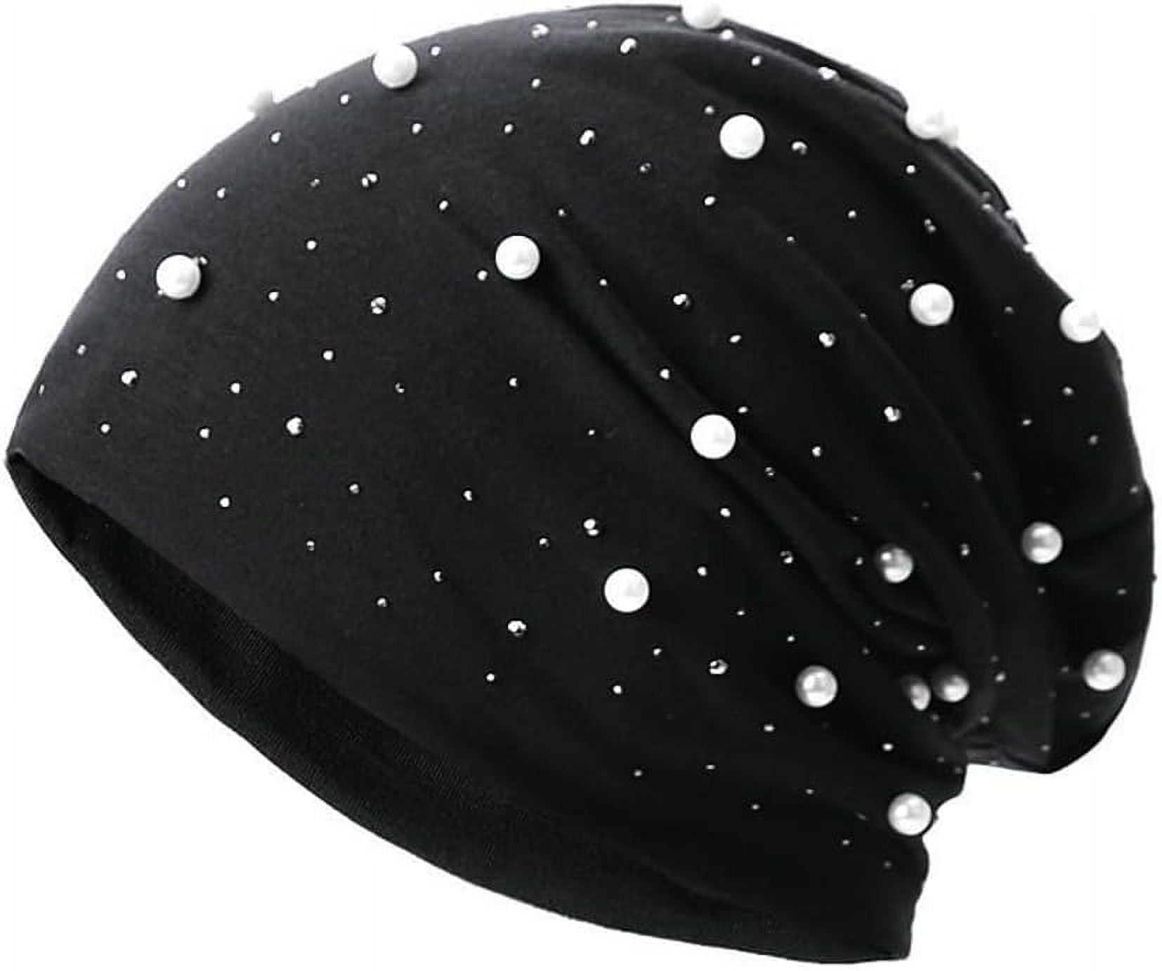YooGuoGuo Knitted Beanies for Women with Rhinestone Slouchy Skull Cap Womens Beanies Bonnet Ski Cap Headwear Fall Winter