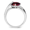 thumbnail image 2 of Auriga Fine Jewelry 925 Sterling Silver Rh-plated Amethyst and Diamond Ring for Women Size 6, 2 of 6