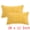 Yellow, variant on Unique Bargains Set of 2 Corduroy Throw Pillow Covers with Pom-pom Edges 20" x 12" Beige