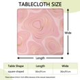 thumbnail image 2 of Pink Gold Marble Pattern Square Fitted Tablecloth with Elastic Edge,Square Table Cover,Washable Elastic Table Cover for Home Kitchen Party Decor 36"x36", 2 of 6