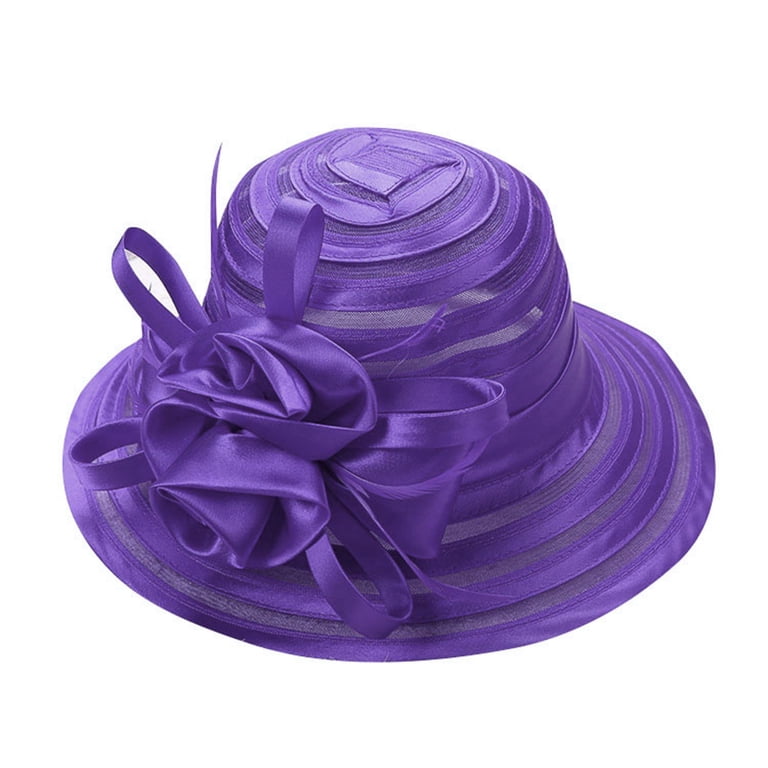 jiaxiM Kentucky Derby Hats Organza Floral Adjustable Wide 