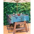 thumbnail image 3 of Fsddascl Coastal Santa Christmas Outdoor Tablecloth - 60x84 Inch Rectangle Dining Table Cover, Xmas Sea Turtle Beach Waterproof Outdoor Table Cloth with Umbrella Hole & Zipper for Picnic/Patio/Party, 3 of 7