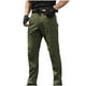 thumbnail image 2 of Pantalones largos para hombre, cintura elástica, informales, deportivos, multibolsillos, de poliéster., 2 of 3