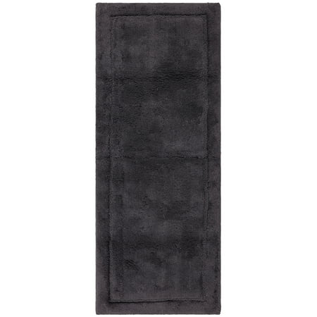Mohawk Home Regency Plush Stain/Fade Resistant Non-Slip Machine Washable Bath Mat, Charcoal, 2' x 5'
