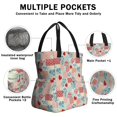 thumbnail image 3 of Pioneer Flower Floral Print Pattern Drawstring Lunch Bag Women - Drawstring Lunch Bag Insulated for Work Office - Stain-Resistant Large Lunchbags for Women with Multi-Pockets, 3 of 6