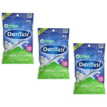 DenTek Triple Clean Floss Picks, 90 ea (Pack of 3)