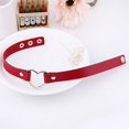 thumbnail image 4 of Collar de cuero con forma de corazón, collar de PU suave para mujeres, hombres y niñas, collar de cuero con forma de corazón ajustable, gótico suave, 2 piezas, 4 of 5