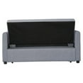thumbnail image 7 of 3 in 1 Convertible Sleeper Sofa Bed, Modern PU Loveseat Sleeper Sofa Couch with Pull-Out Bed, Small Love seat Sofa Bed with Reclining Backrest for Living Room Office, Grey, 7 of 7