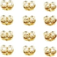 thumbnail image 1 of 14K Gold Earring Backs Yellow Ear Locking for Stud Ear Rings (6 Pairs), 1 of 5