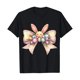 thumbnail image 1 of Camiseta de Cuello Redondo de Manga Corta de la Mujer, Top de Moda para Invierno Y Primavera Impresa de Navidad Casual 3/4, 1 of 7