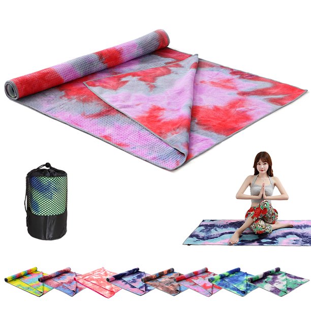 Yoga Mat Imprimir Secado rápido Antideslizante Plegable Yoga Toalla Fitness