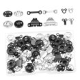 thumbnail image 5 of Set of 50 Pairs Metal Hooks Eyes Fastening Snap Button Closure Hook for Bra, 5 of 6