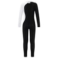 thumbnail image 2 of YONGHS Combinaison de Gymnastique à Manches Longues pour Filles avec Strass Blanc 6, 2 of 7