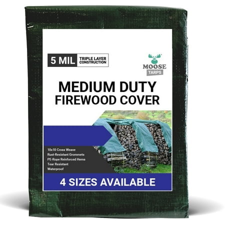 Moose Supply Waterproof Poly Tarp Firewood Cover 6 x 26