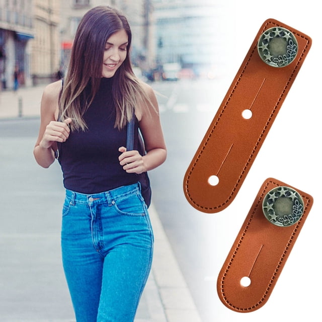 Adjustable Waist Extender Buttons for Jeans and Pants, Stretchable Detachable Buckle Set