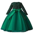thumbnail image 3 of Robe à Paillettes de la Saint-Valentin pour Grandes Filles, Manches Longues, Robe de Princesse pour Mariage et Fête, 3 of 6