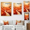 thumbnail image 4 of Designart "Orange River Reverie Dream I" Landscapes Framed Wall Art - Modern Orange Abstract Landscapes Entryway Framed Wall Art Print, 4 of 6