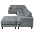 thumbnail image 6 of Modular Sectional Sofa with Ottoman L Shaped Corner Sectional for Living Room, Office, Spacious Space (Gray), 6 of 10