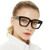 OCCI CHIARI Designer Women's Reading Glasses Black 1.5 Lady's Readers (1.00 1.25 1.50 1.75 2.00 2.25 2.50 2.75 3.00 3.50 4.00 5.00 6.00) with Acrylic Lens