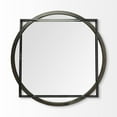 thumbnail image 2 of Mercana Norbert 46" Round-Square Black Wood/Metal Frame Mirror, 2 of 3