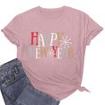 thumbnail image 4 of Fankiway T-Shirt Décontracté à Manches Courtes pour Femme avec Imprimé du Nouvel An, Col Rond, Haut à Manches Courtes, Haut/chemise à Manches Courtes à Col Rond, Ensemble de Vêtements pour Femmes, Tenues pour Femmes, Ensemble 2 Pcs, 4 of 7