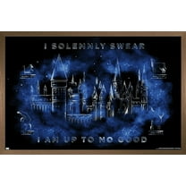 Harry Potter - Hogwarts Castle Magic Wall Poster, 14.725" x 22.375", Framed