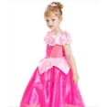 thumbnail image 5 of IKALI Girls Princess Costume, Pink Fancy Dress up Clothes Puff Outfit with Cape for Birthday Party 3-12Years, 5 of 7