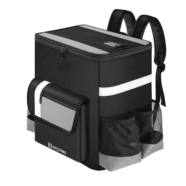Mochila Repartidor Bloosom Térmica Impermeable Tipo Uber Eats Didi Rappi Delivery Negro