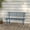 Grey, variant on vidaXL Outdoor Patio Bench Garden Park Bench for Backyard Deck Lawn Yard Steel