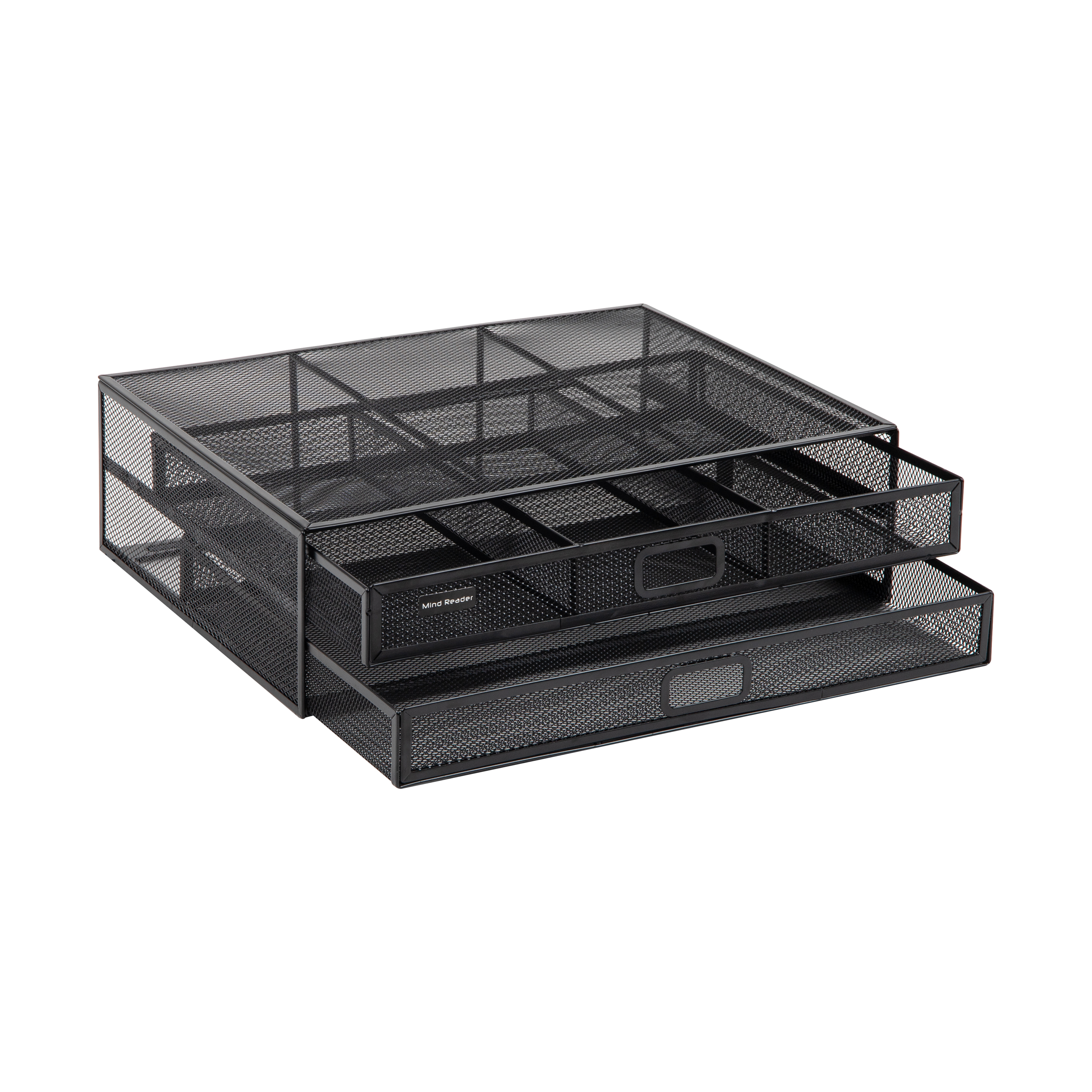 Mind Reader Two-Tier Metal Mesh Monitor Stand with Storage photo 4