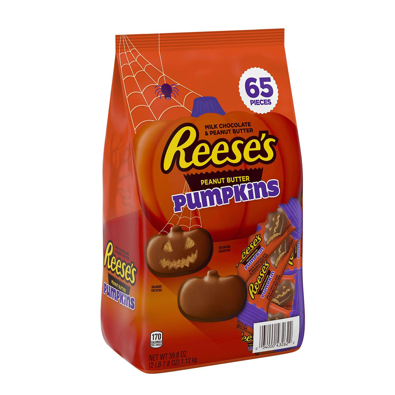 REESE'S Milk Chocolate Peanut Butter Pumpkins Candy (39.8 oz., 65 pc