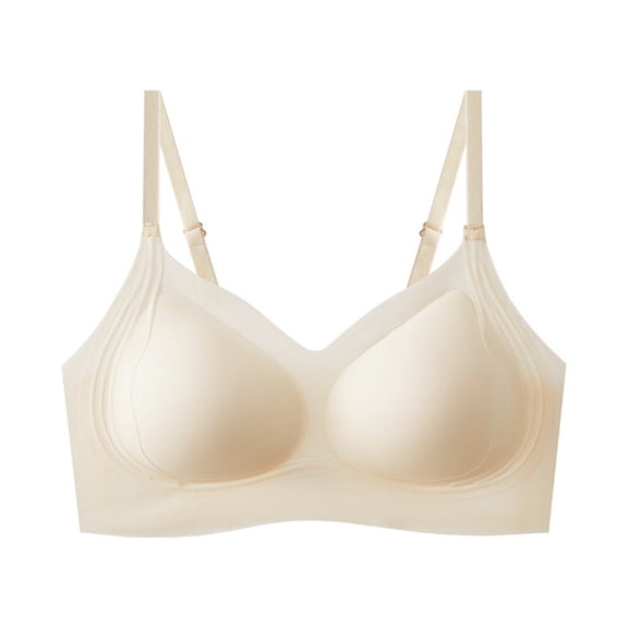 asjyhkr Womens Bras Wirefree Soft Lightweight Push up Bralette Cami Classic Thin Strap Breathable Stretchy Sleep Bra(X-Large,White)