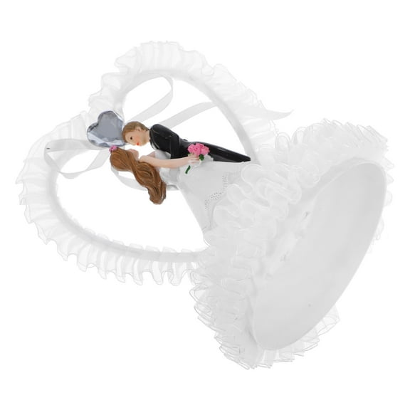 FELTECHELECTR Delicate Cake Decor Romantic Couple Figurines Black 1Set