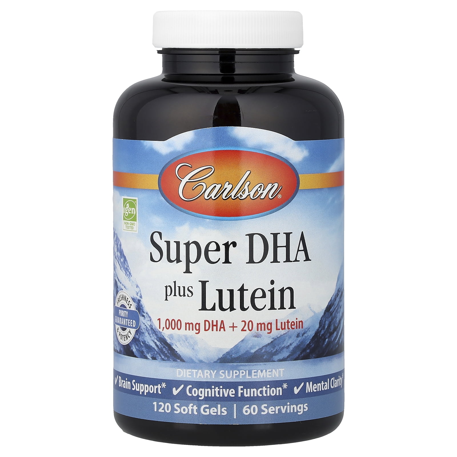 Carlson Super DHA Plus Lutein, 120 Soft Gels