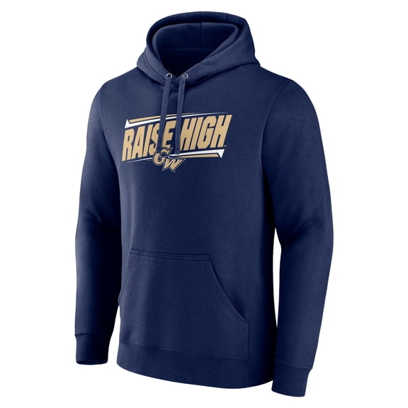 Men's Navy George Washington University Double Bar Pullover Hoodie