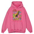 thumbnail image 3 of Sudadera con capucha retro desgastada con diseño de dinosaurio que roba al bebé para hombre, sudadera holgada informal de gran tamaño, sudadera con capucha 100 % algodón, 3 of 4