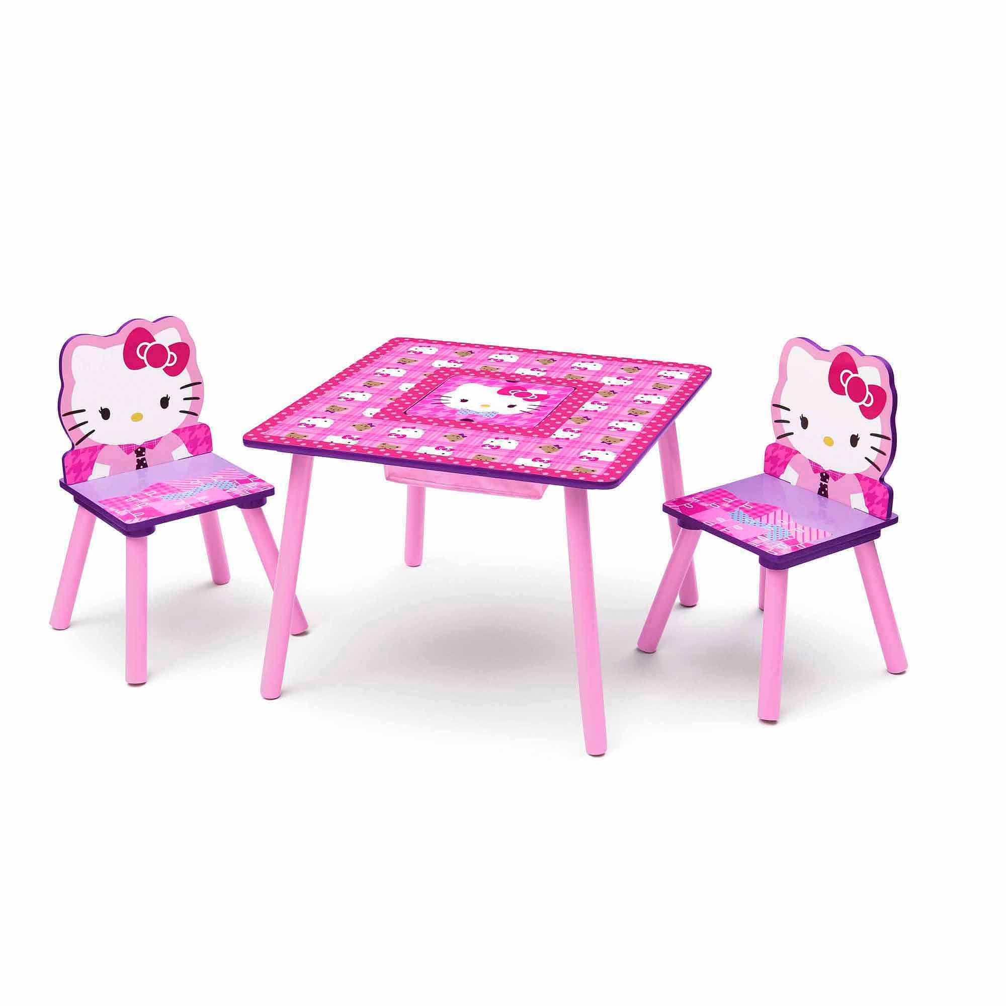 Hello Kitty Toddler Table And Chair Set With Storage Walmart Com