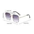 thumbnail image 3 of Cut Edge Square Gradient Color Sunglasses Fashion Retro Metal Frame Marine Sunglasses Female Street Shooting Glasses, 3 of 6