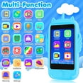 thumbnail image 6 of SHANNA Kids Smart Toys Phone with Calls SOS, 2.8'' Touchscreen Toy Phone with SD Card for Girls Boys, 19 Learning Games, MP3 Music Player Camera, Blue, 6 of 8