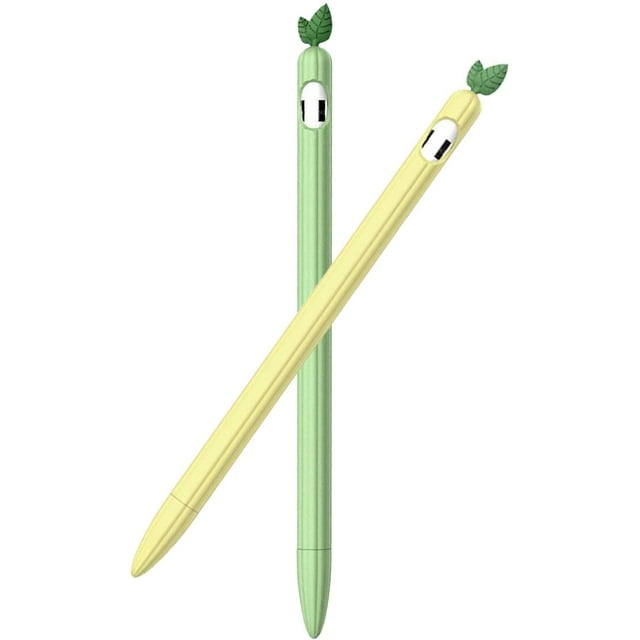 Étui iPencil (Lot de 2) Housse Design Fruit Mignon Silicone Souple Housse de Protection Accessoires Compatible avec iPad Pencil 1st Generation - Avocat / Ananas