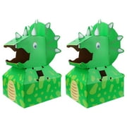 Raindrops 2 pcs Kids Paper Dinosaur Carton Creative Role-playing Carton Cosplay Supply