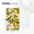 JEUXUS Birds Lemons Flowers Absorbent Hand Towels 27.5*16in for