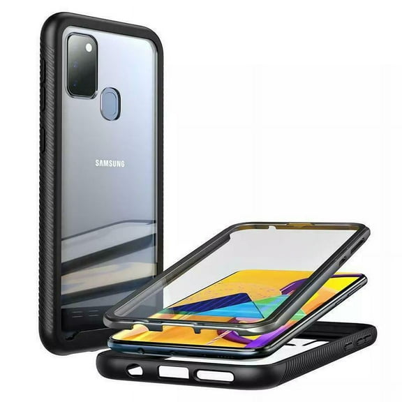 CLAYCO GALAXY M31 Case MYOS Series Full Body SLIM Cover with Screen Protector (Black)