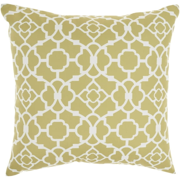 Nourison Lovely Lattice 20" x 20" Apple Indoor/Outdoor Washable Throw Pillow