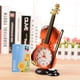 thumbnail image 3 of Reloj despertador con forma de violín, silencioso portátil creativo, reloj silencioso Simple, instrumento musical creativo, decoración de escritorio (rojo) BRILLAR Rojo Verde, 3 of 5