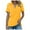Yellow, variant on Womens T Shirts Women Short Sleeve V Neck Summer Casual Work Basic Tees Blue Loose Fit Basic Blouse L